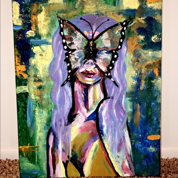 Handpainted butterfly girl - Picture 2 of 2